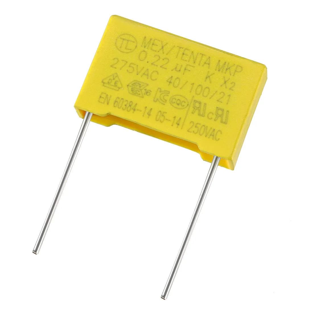uxcell Safety Capacitors Polypropylene Film 0.22uF 275VAC X2 | Compact, Flame Retardant, Long Service Life - main product image