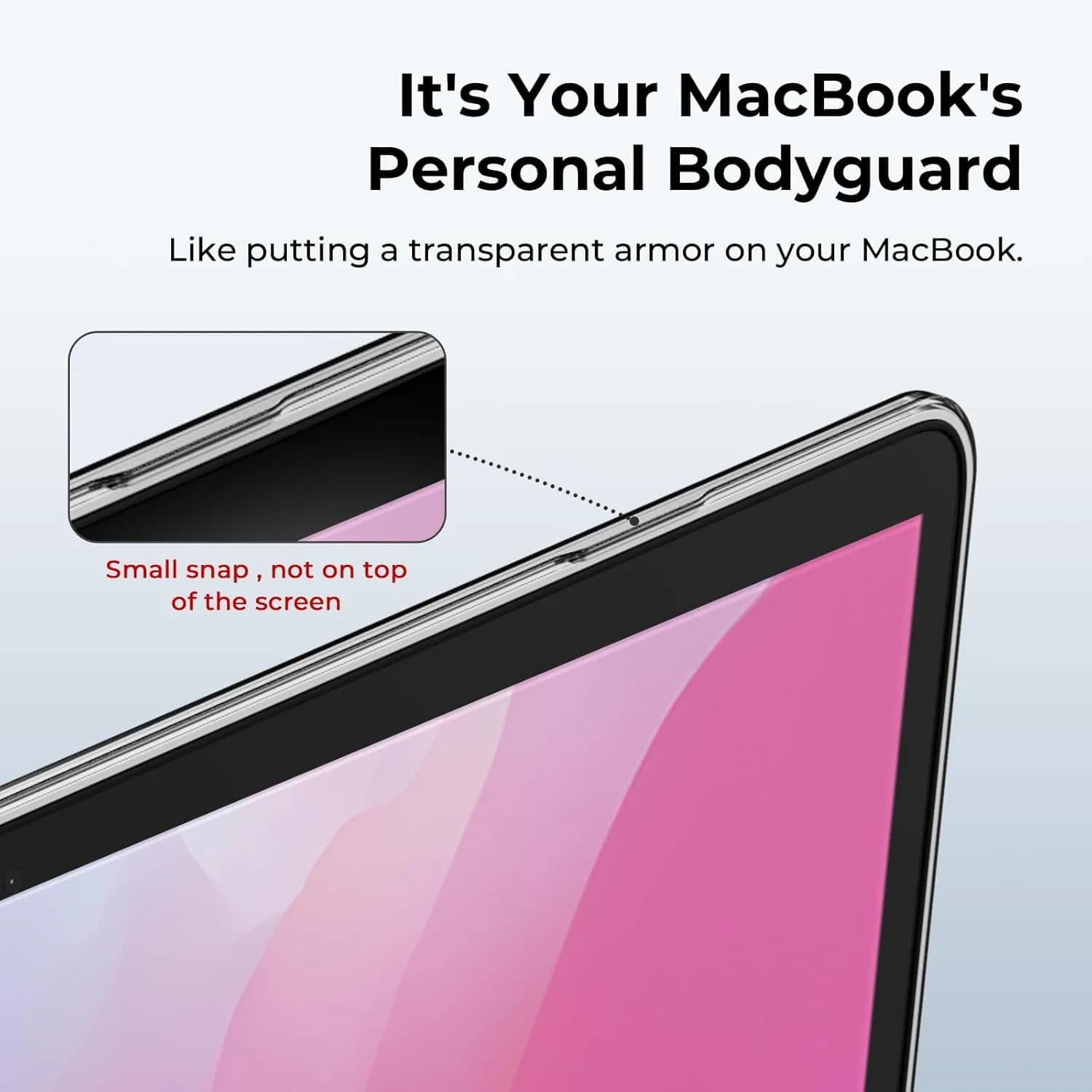 EooCoo Crystal Clear Hard Shell Case for MacBook Air 13-inch M1 (A2337/A2179/A1932) | Protects from Scratches & Dents - view 5