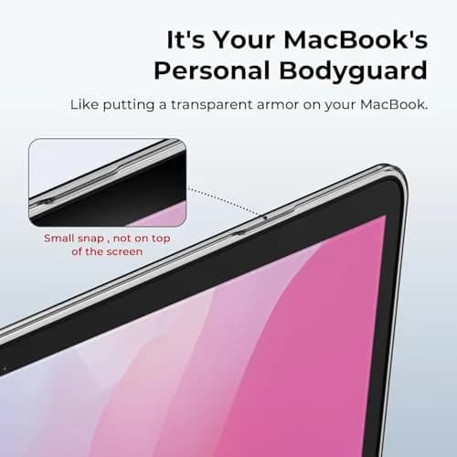EooCoo Crystal Clear Hard Shell Case for MacBook Air 13-inch M1 (A2337/A2179/A1932) | Protects from Scratches & Dents thumbnail 5