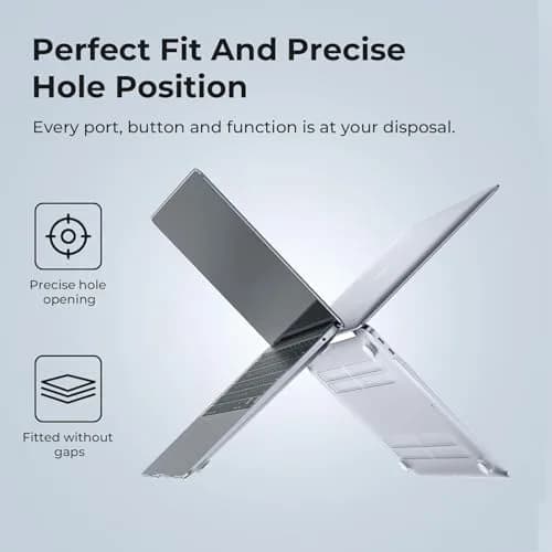 EooCoo Crystal Clear Hard Shell Case for MacBook Air 13-inch M1 (A2337/A2179/A1932) | Protects from Scratches & Dents thumbnail 6