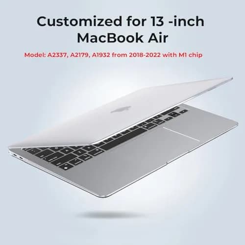 EooCoo Crystal Clear Hard Shell Case for MacBook Air 13-inch M1 (A2337/A2179/A1932) | Protects from Scratches & Dents thumbnail 8