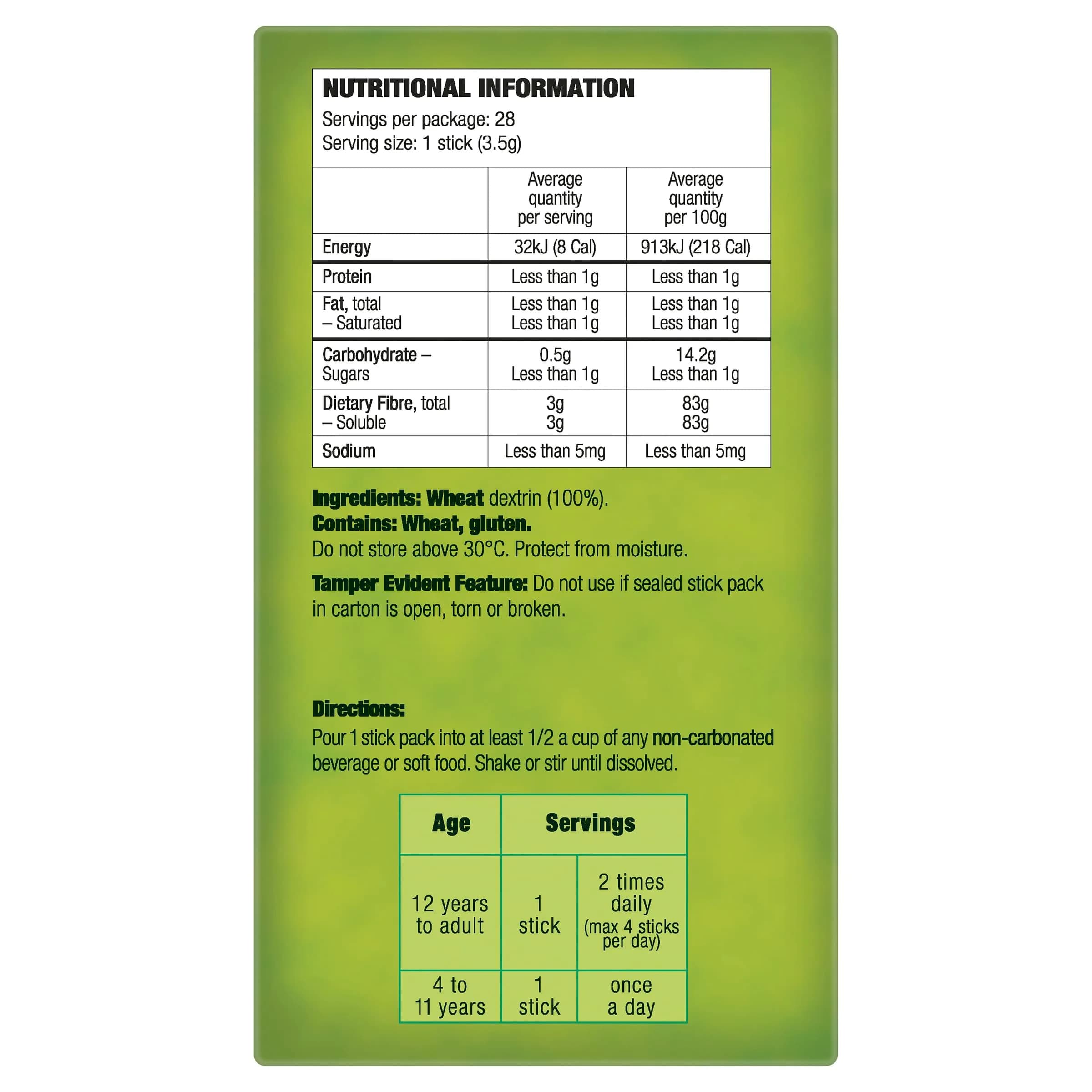 Benefiber Natural Fibre Supplement On-The-Go Stick Packs, 28 Count | Digestive Health Prebiotic Fiber - view 4