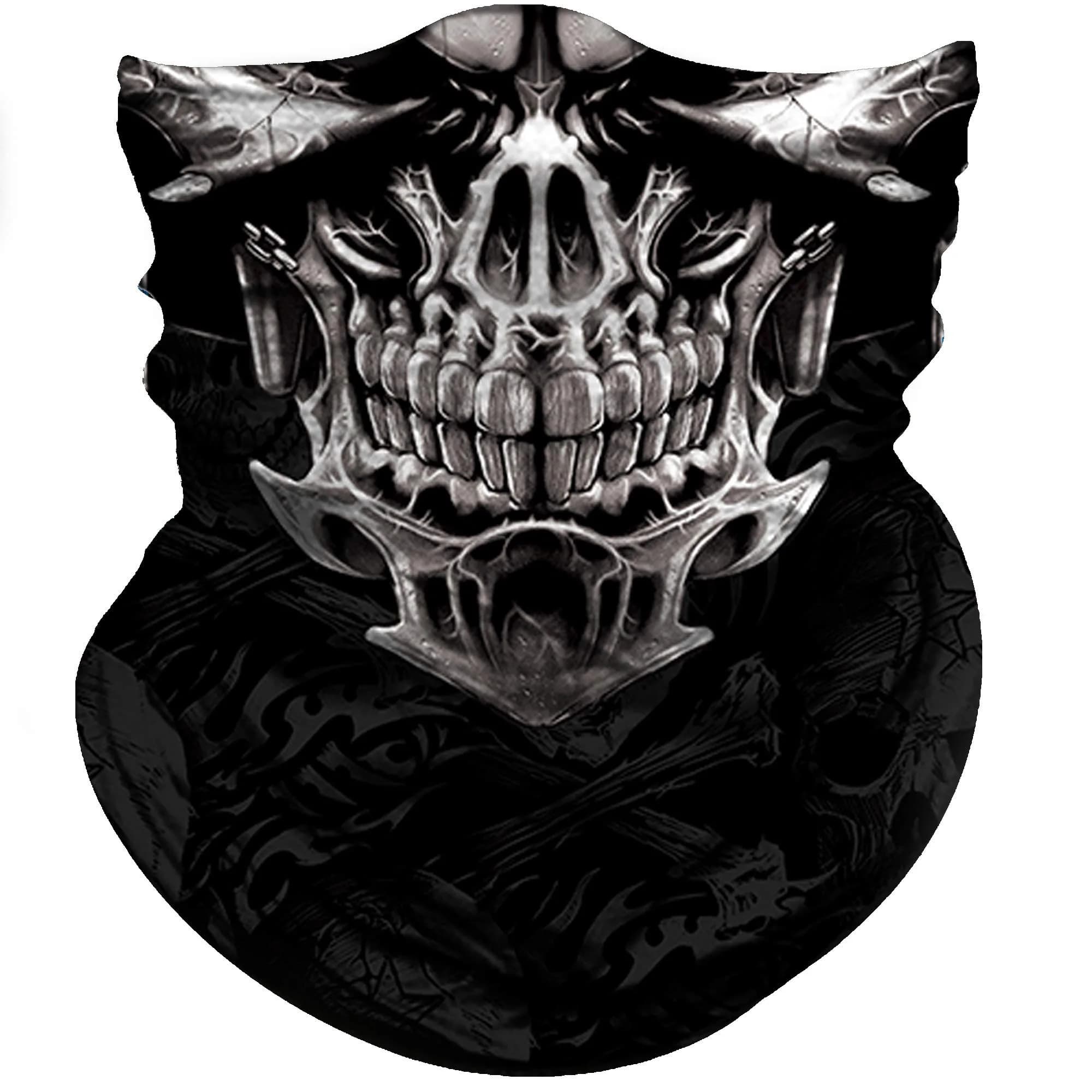 Obacle Skull Ugly Hole Face Half Face Mask - Seamless 3D Tube Bandana for Dust & Sun Protection thumbnail 1