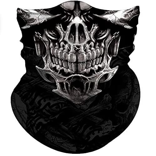 Obacle Skull Ugly Hole Face Half Face Mask - Seamless 3D Tube Bandana for Dust & Sun Protection - main product image