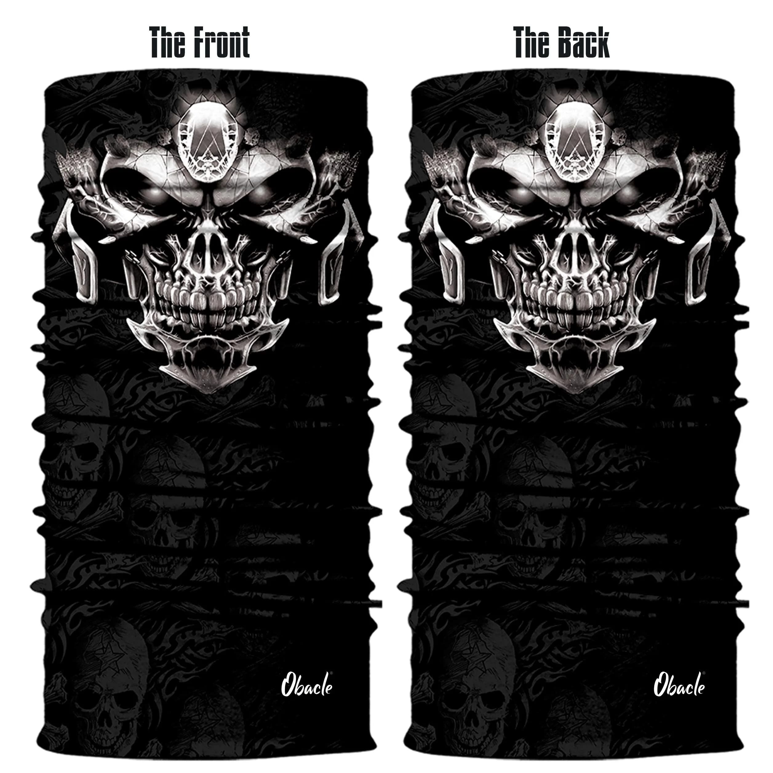 Obacle Skull Ugly Hole Face Half Face Mask - Seamless 3D Tube Bandana for Dust & Sun Protection thumbnail 3