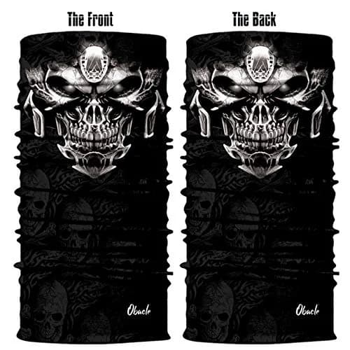 Obacle Skull Ugly Hole Face Half Face Mask - Seamless 3D Tube Bandana for Dust & Sun Protection - view 3