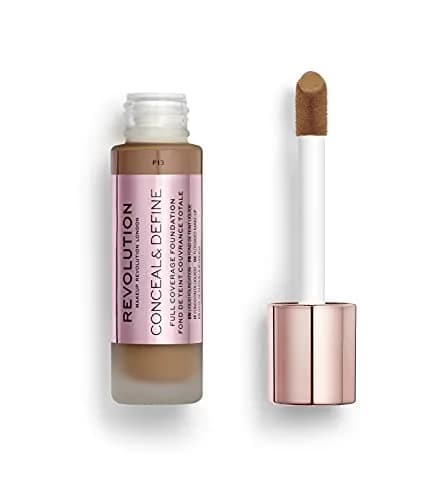 Revolution Beauty London Conceal and Define Foundation 0.7 Fl Oz | Full Coverage Matte Finish for Dark Skin Tones thumbnail 2
