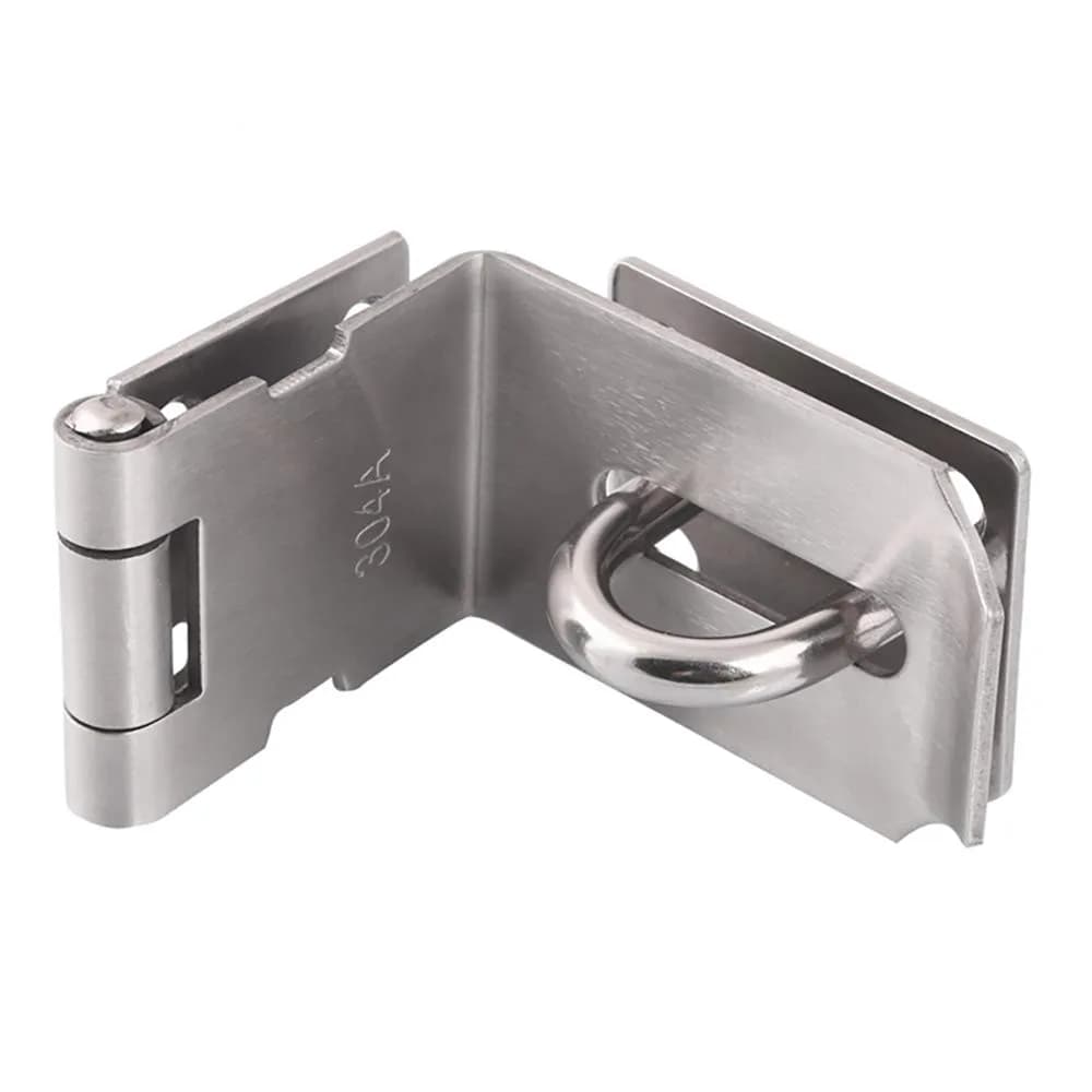 HOWDIA 180 Degree Hasp Lock Latch with Lock | 4 Inch Stainless Steel Security Door Clasp for Shed & Gate — 4inch Latch