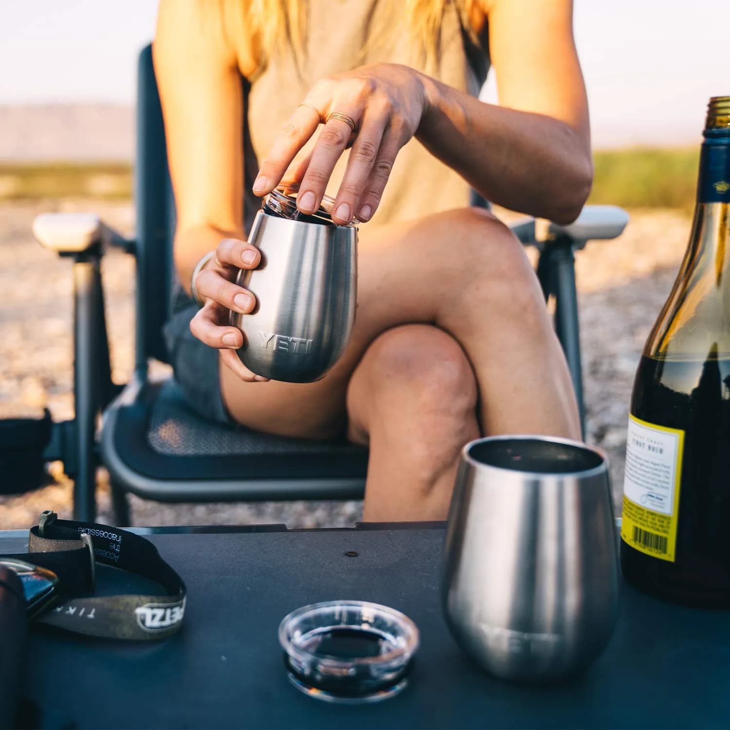 YETI Plastic Rambler MagSlider Lid for 10 oz Wine Tumbler | Spill-Resistant Magnetic Closure - view 6