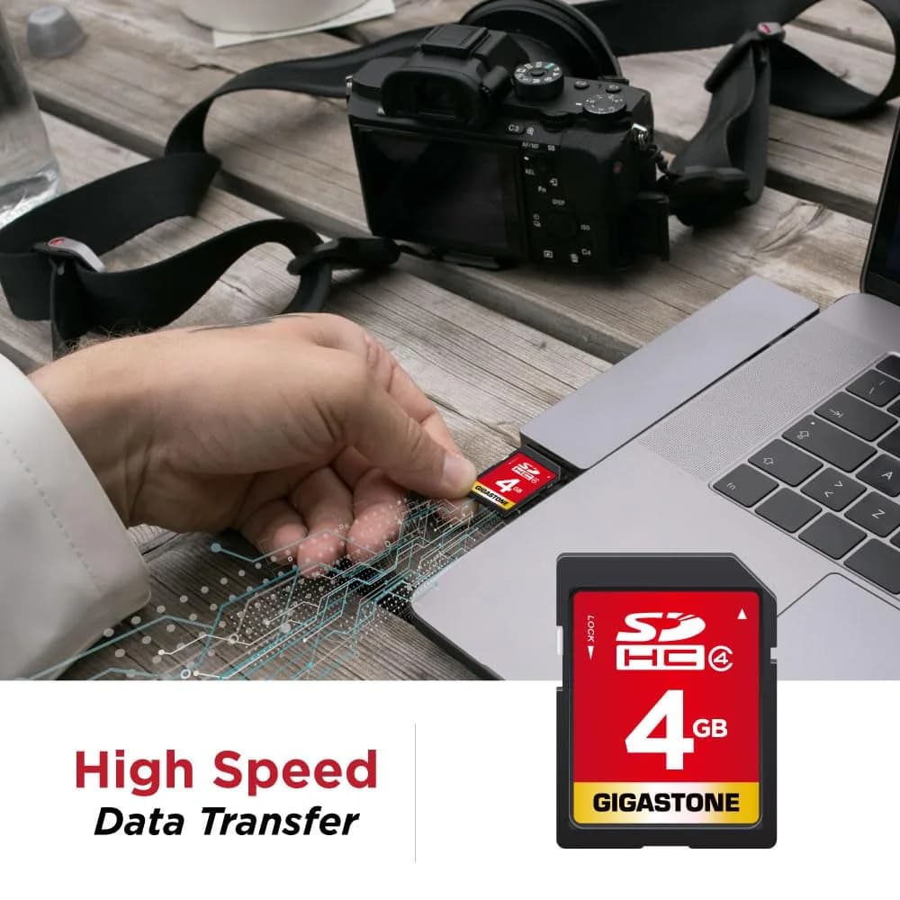 Gigastone 4GB SDHC Memory Card | Class 4 Speed Up to 20MB/s - view 3