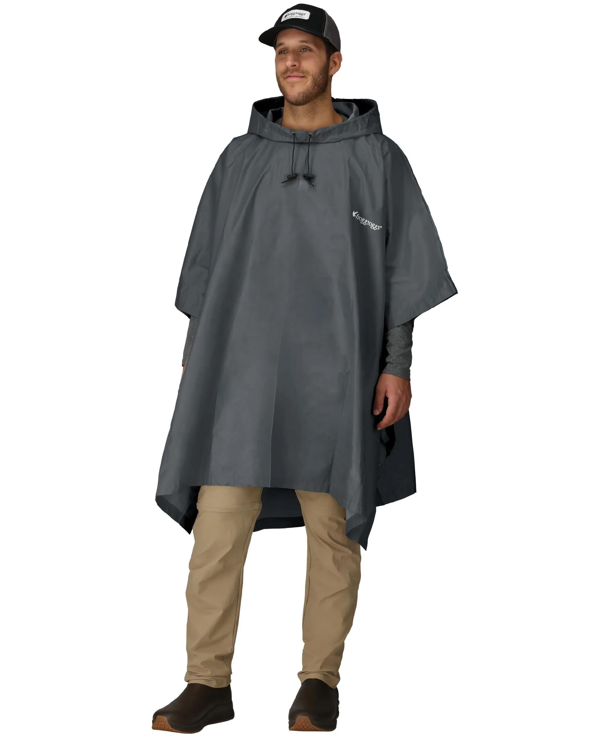 FROGG TOGGS Ultra-Lite2 Poncho Carbon Black | Waterproof Breathable Rain Gear for Indian Monsoons — Carbon Black