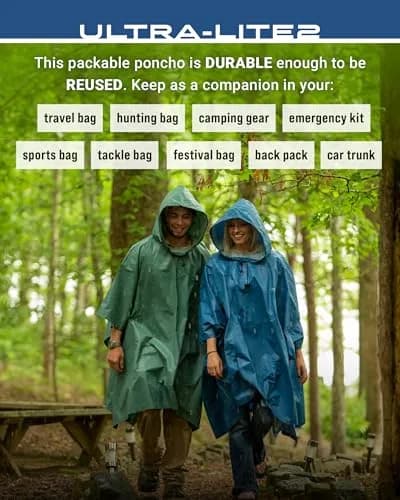 FROGG TOGGS Ultra-Lite2 Poncho Carbon Black | Waterproof Breathable Rain Gear for Indian Monsoons thumbnail 7