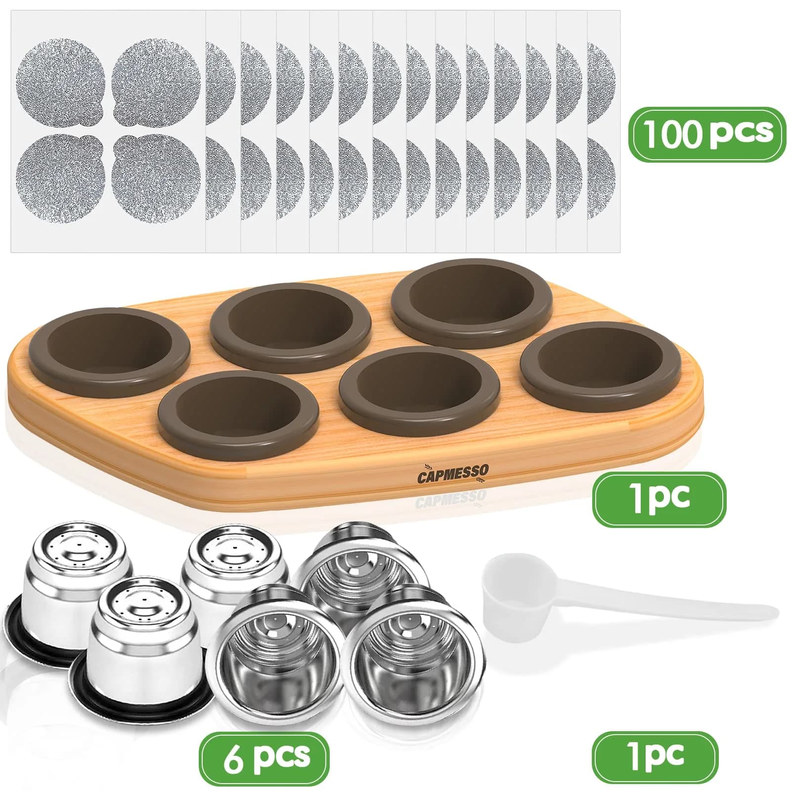CAPMESSO 120PCS Coffee Pod Seal Lids - Four Color Set for Nespresso Original Line Capsules - view 2