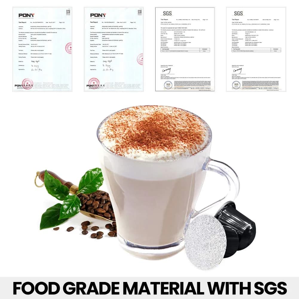 CAPMESSO Aluminum Coffee Pod Seal Lids for Nespresso Original Line Capsules, 120PCS | Reusable Coffee Filter Alternative - view 8