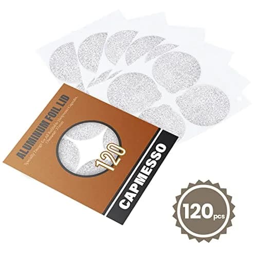 CAPMESSO Aluminum Coffee Pod Seal Lids for Nespresso Original Line Capsules, 120PCS | Reusable Coffee Filter Alternative thumbnail 2