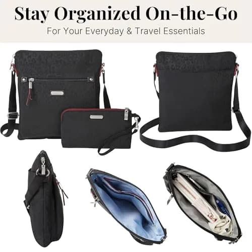 Baggallini Go Bagg with RFID Wristlet - Lightweight Travel Crossbody Bag for Women thumbnail 6