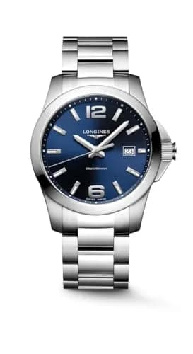 Longines Conquest 41MM Quartz Watch | Sporty Elegance with Sapphire Crystal & Stainless Steel (41mm) thumbnail 1