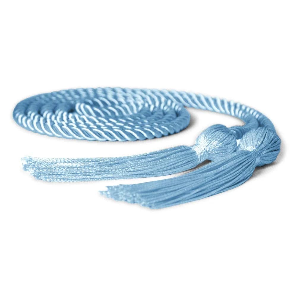 Endea Graduation Single Honor Polyester Cord Light Blue | 67-inch Academic Achievement Cord — Light Blue