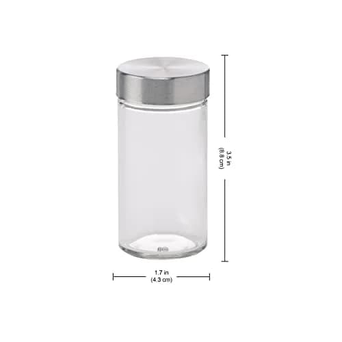 Kamenstein 12-Piece Glass Spice Jar Set 3 oz | Airtight Stainless Steel Lids for Kitchen & Pantry thumbnail 7