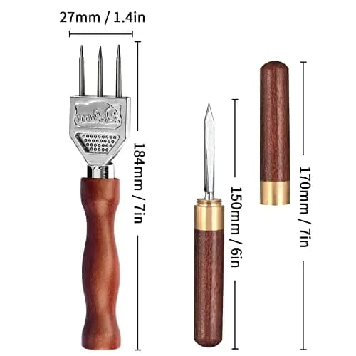LINALL Three Pronged Ice Pick Set of 2 | Durable Stainless Steel Bartender Tool 184mm (7.2 inch) thumbnail 2