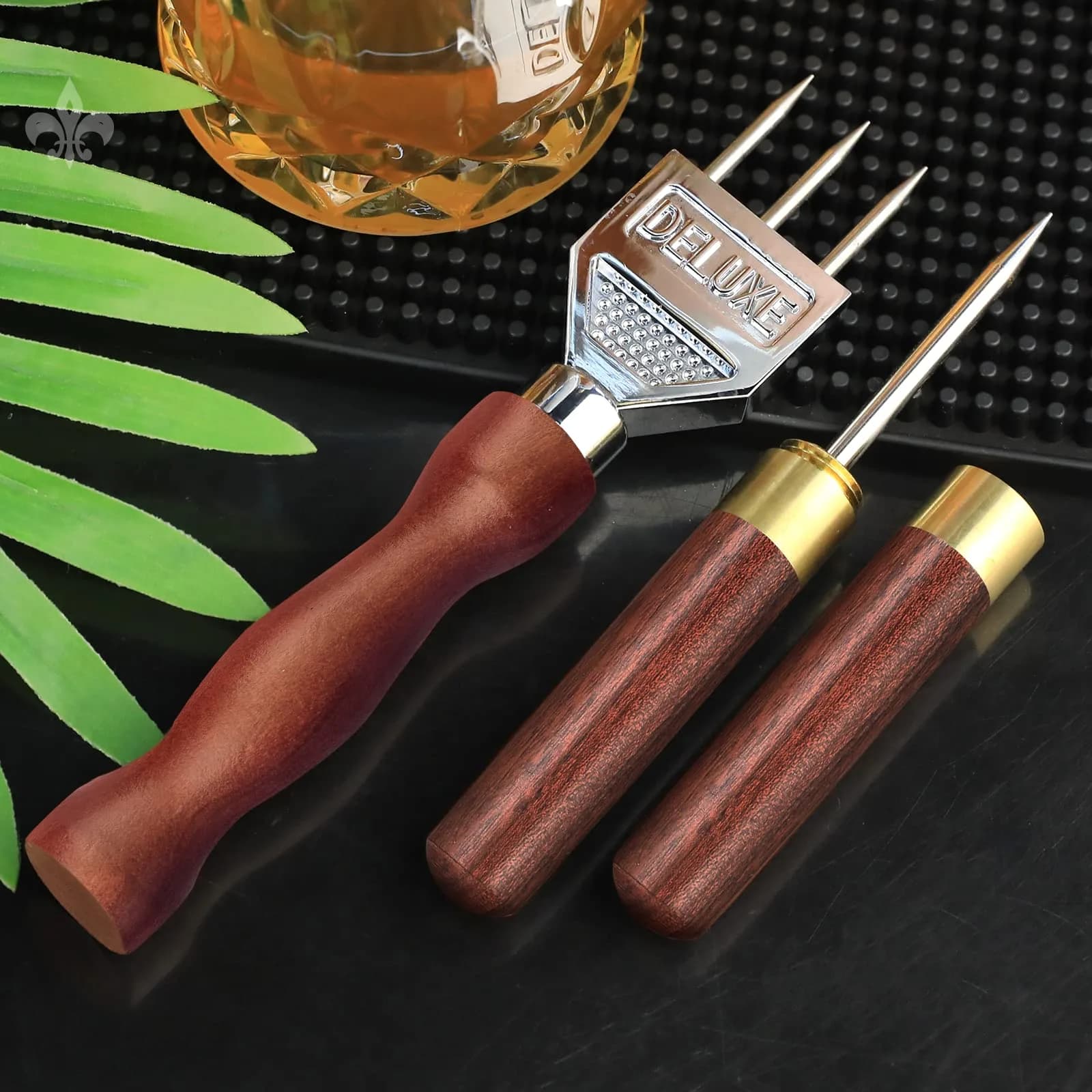 LINALL Three Pronged Ice Pick Set of 2 | Durable Stainless Steel Bartender Tool 184mm (7.2 inch) - view 3