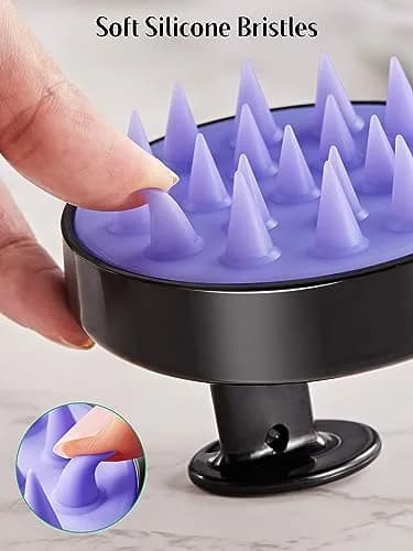 HEETA 2-Pack Scalp Massager for Hair Growth & Dandruff Removal | Gentle Silicone Brush for All Hair Types thumbnail 7