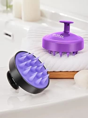 HEETA 2-Pack Scalp Massager for Hair Growth & Dandruff Removal | Gentle Silicone Brush for All Hair Types thumbnail 9
