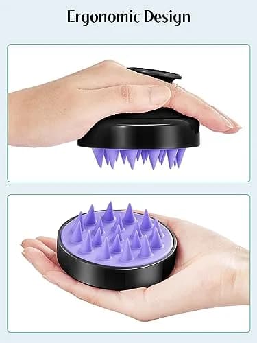 HEETA 2-Pack Scalp Massager for Hair Growth & Dandruff Removal | Gentle Silicone Brush for All Hair Types thumbnail 2