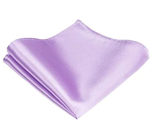 Tie G U Style Solid Satin Lavender Necktie & Pocket Square Set | Formal Gift Box (57 inch) thumbnail 4