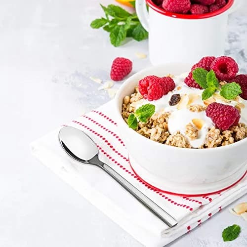 Doryh 12-Piece Stainless Steel Teaspoons | Small Dessert Spoons, Mirror Finish, Dishwasher Safe thumbnail 3
