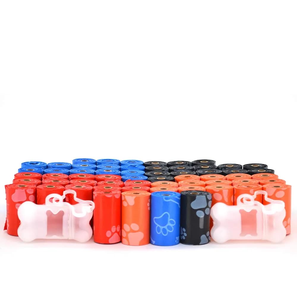 Best Pet Supplies Poop Bags for Dogs - Assorted Colors, 900 Count | Heavy-Duty Leak-Resistant Waste Bags