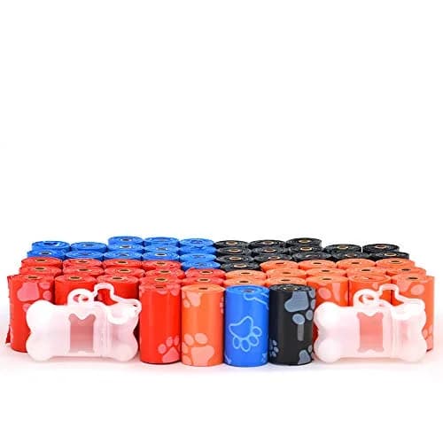 Best Pet Supplies Poop Bags for Dogs - Assorted Colors, 900 Count | Heavy-Duty Leak-Resistant Waste Bags thumbnail 1