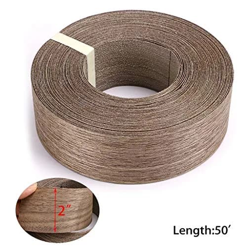 Skelang Walnut Wood Veneer Edge Banding 2" (5.1cm) x 50' (15.24m) Roll | Real Wood Finish for Plywood & MDF thumbnail 5