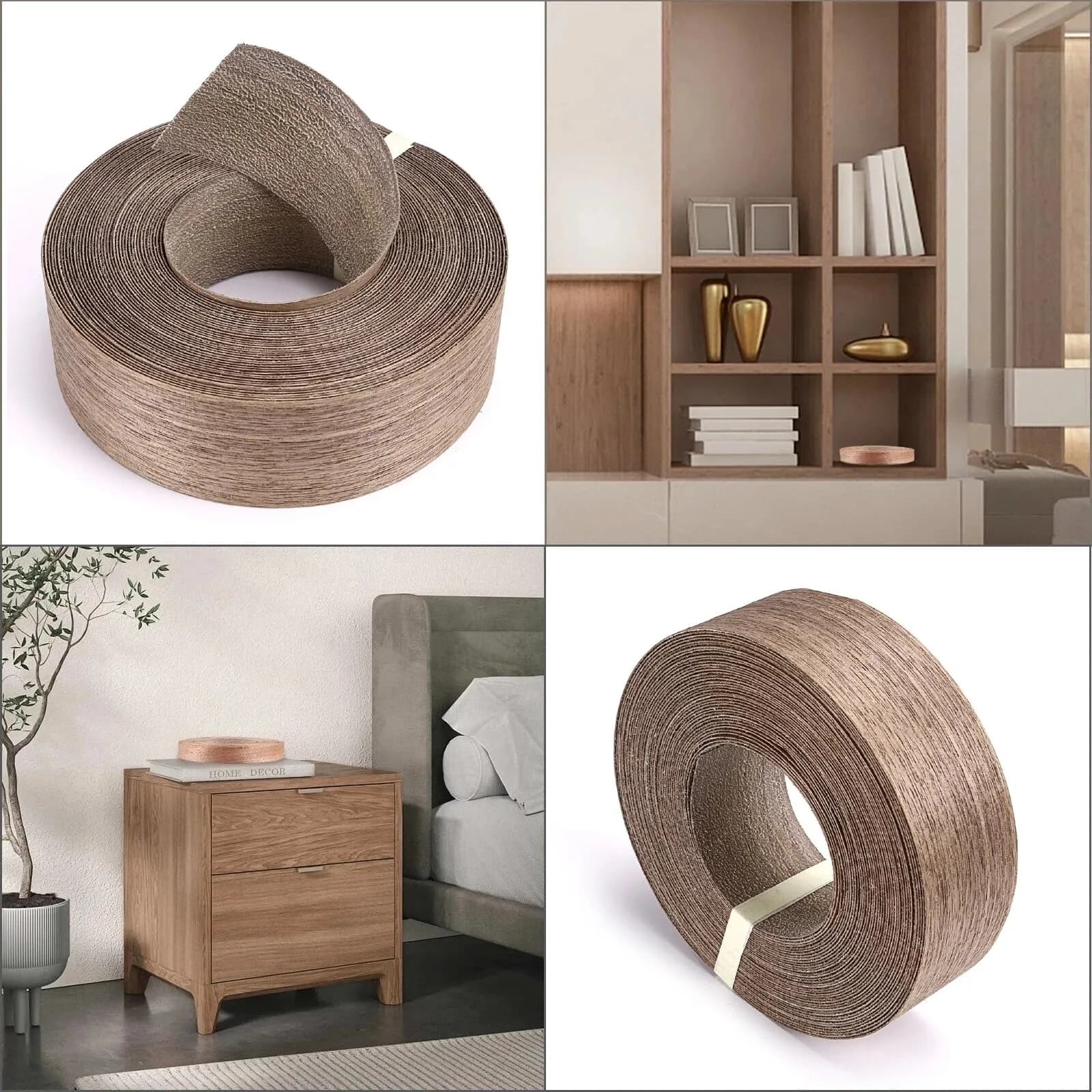 Skelang Walnut Wood Veneer Edge Banding 2" (5.1cm) x 50' (15.24m) Roll | Real Wood Finish for Plywood & MDF - view 8