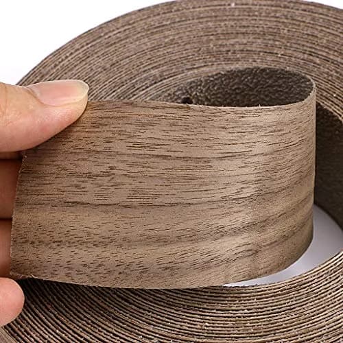 Skelang Walnut Wood Veneer Edge Banding 2" (5.1cm) x 50' (15.24m) Roll | Real Wood Finish for Plywood & MDF thumbnail 3