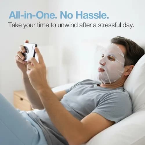 Naisture 15 Min Groom Me Kit Skincare Gift Set for Men – All-in-One Hair, Face & Eye Masks, Complete Grooming Self-Care (5 pcs) thumbnail 4