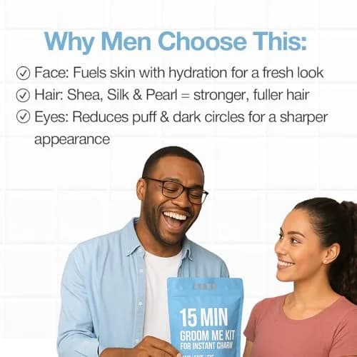Naisture 15 Min Groom Me Kit Skincare Gift Set for Men – All-in-One Hair, Face & Eye Masks, Complete Grooming Self-Care (5 pcs) thumbnail 5