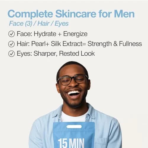 Naisture 15 Min Groom Me Kit Skincare Gift Set for Men – All-in-One Hair, Face & Eye Masks, Complete Grooming Self-Care (5 pcs) thumbnail 3