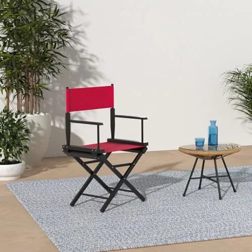 Upone Director Chair Canvas Replacement Cover, M Size (Red) | Durable Cotton Cover for 18" Chairs thumbnail 2