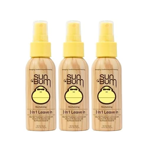 Sun Bum Revitalizing Leave In Conditioner Detangler Spray 156 g (4.5 Fl Oz) 3-Pack | Detangles, Conditions & Protects Hair thumbnail 1