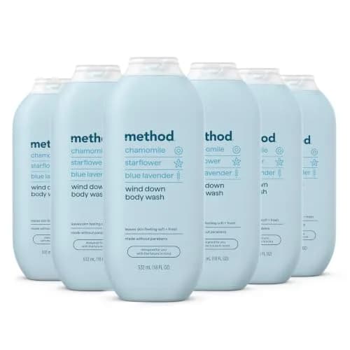 method Wind Down Body Wash, 108 fl oz (3.2 L) | Calming Chamomile, Starflower & Blue Lavender Scent thumbnail 1