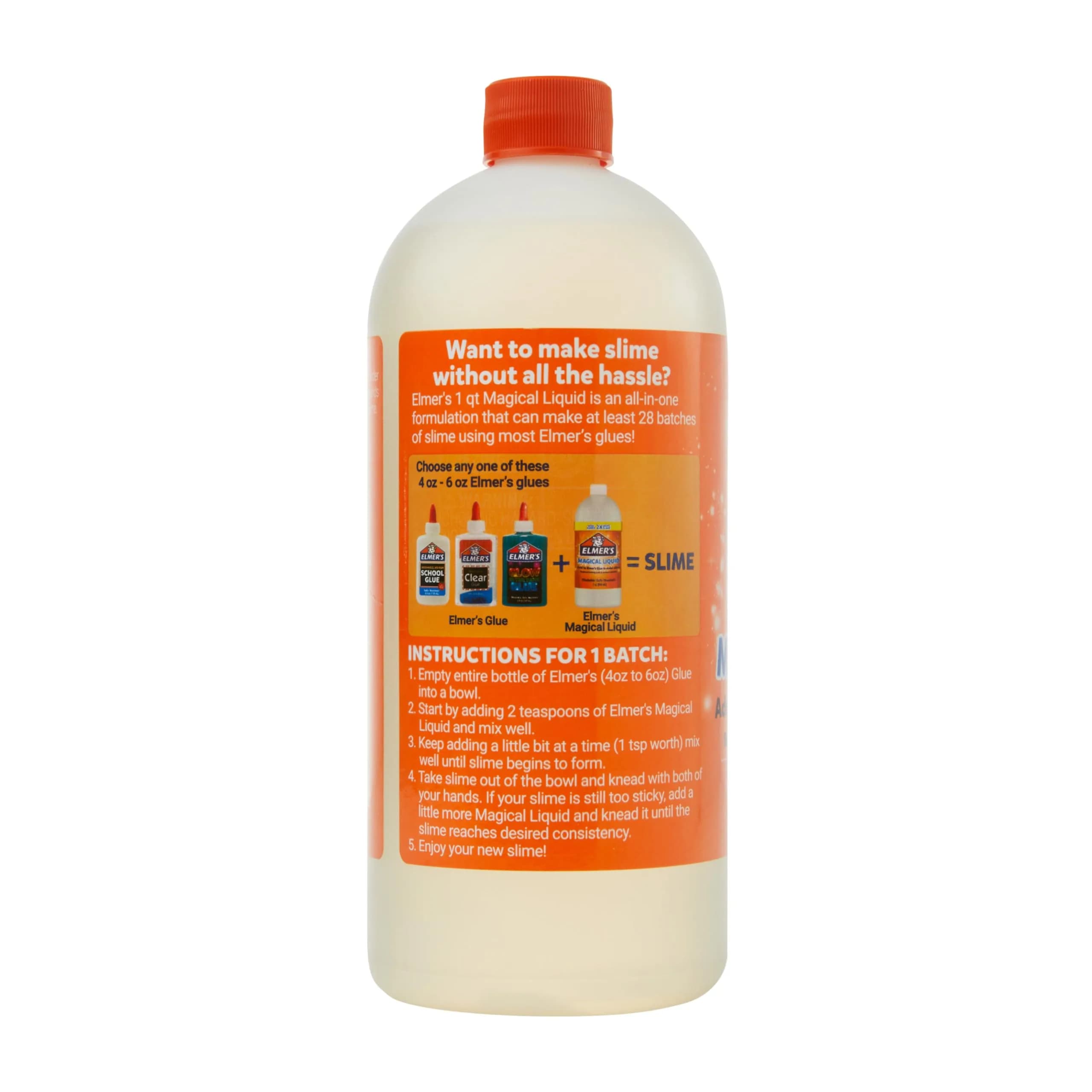 Elmer's Magical Liquid Slime Activator, Clear, 260ml (8.75 fl oz) | Updated Formula, Safe, Washable, Non-Toxic Crafting Solution - view 5