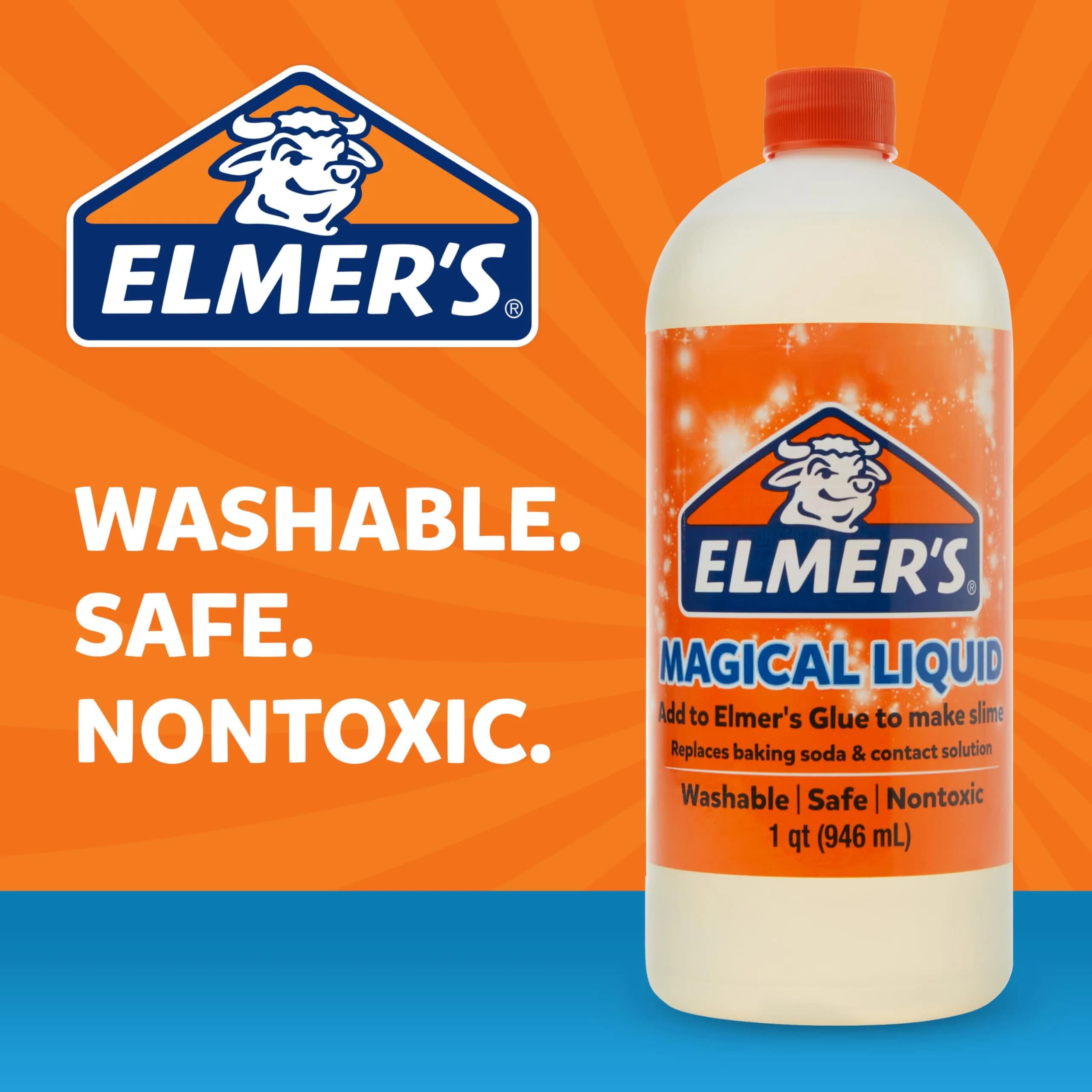 Elmer's Magical Liquid Slime Activator, Clear, 260ml (8.75 fl oz) | Updated Formula, Safe, Washable, Non-Toxic Crafting Solution - view 7