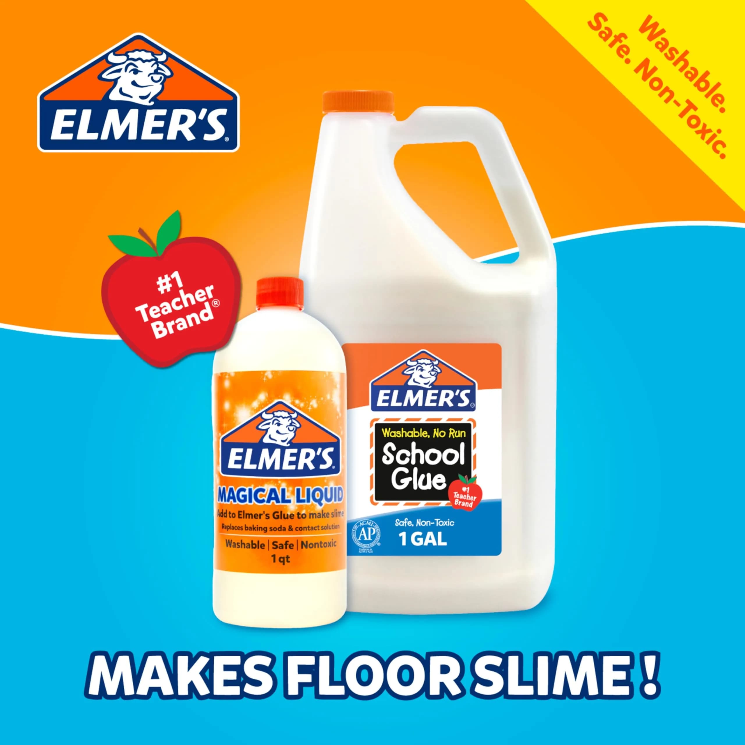 Elmer's Magical Liquid Slime Activator, Clear, 260ml (8.75 fl oz) | Updated Formula, Safe, Washable, Non-Toxic Crafting Solution - view 4