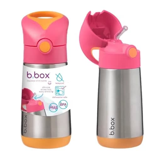 b.box Insulated Water Bottle for Kids, 350ml (12 oz) Toddler Water Bottle with Straw | Keeps Drinks Cold for 8 Hours thumbnail 1