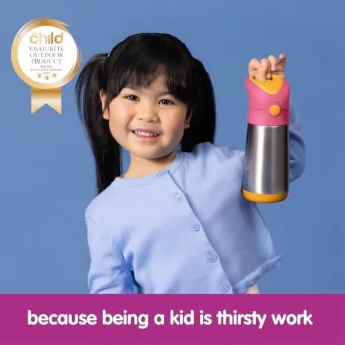 b.box Insulated Water Bottle for Kids, 350ml (12 oz) Toddler Water Bottle with Straw | Keeps Drinks Cold for 8 Hours thumbnail 7