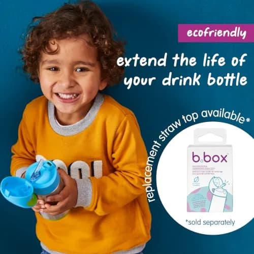 b.box Insulated Water Bottle for Kids, 350ml (12 oz) Ocean Breeze | Keeps Drinks Cold 8 Hrs, Warm 6 Hrs thumbnail 8