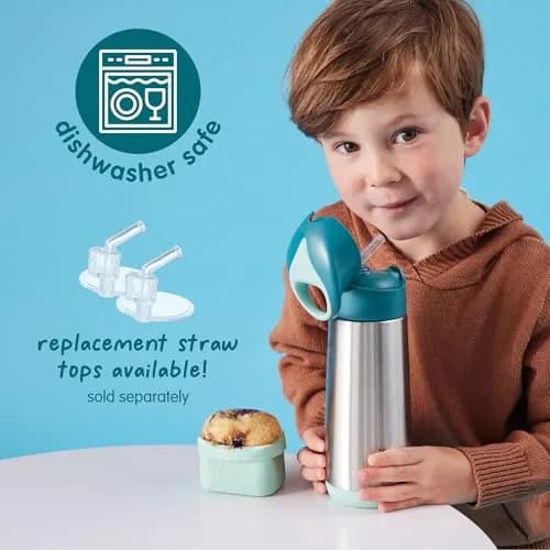 b.box Insulated Water Bottle for Kids, 350ml (12 oz) Lemon Sherbet | Keeps Drinks Cold for 8 Hours thumbnail 5