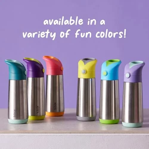 b.box Insulated Water Bottle for Kids, 355ml (12 oz) Passion Splash | Keeps Drinks Cold Up to 8 Hours thumbnail 7