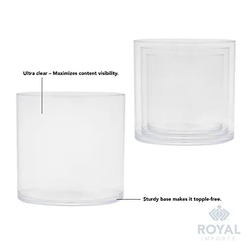 Royal Imports Acrylic Cylinder Vase 4"x4" | Modern Flower Display (70-120 chars) thumbnail 3
